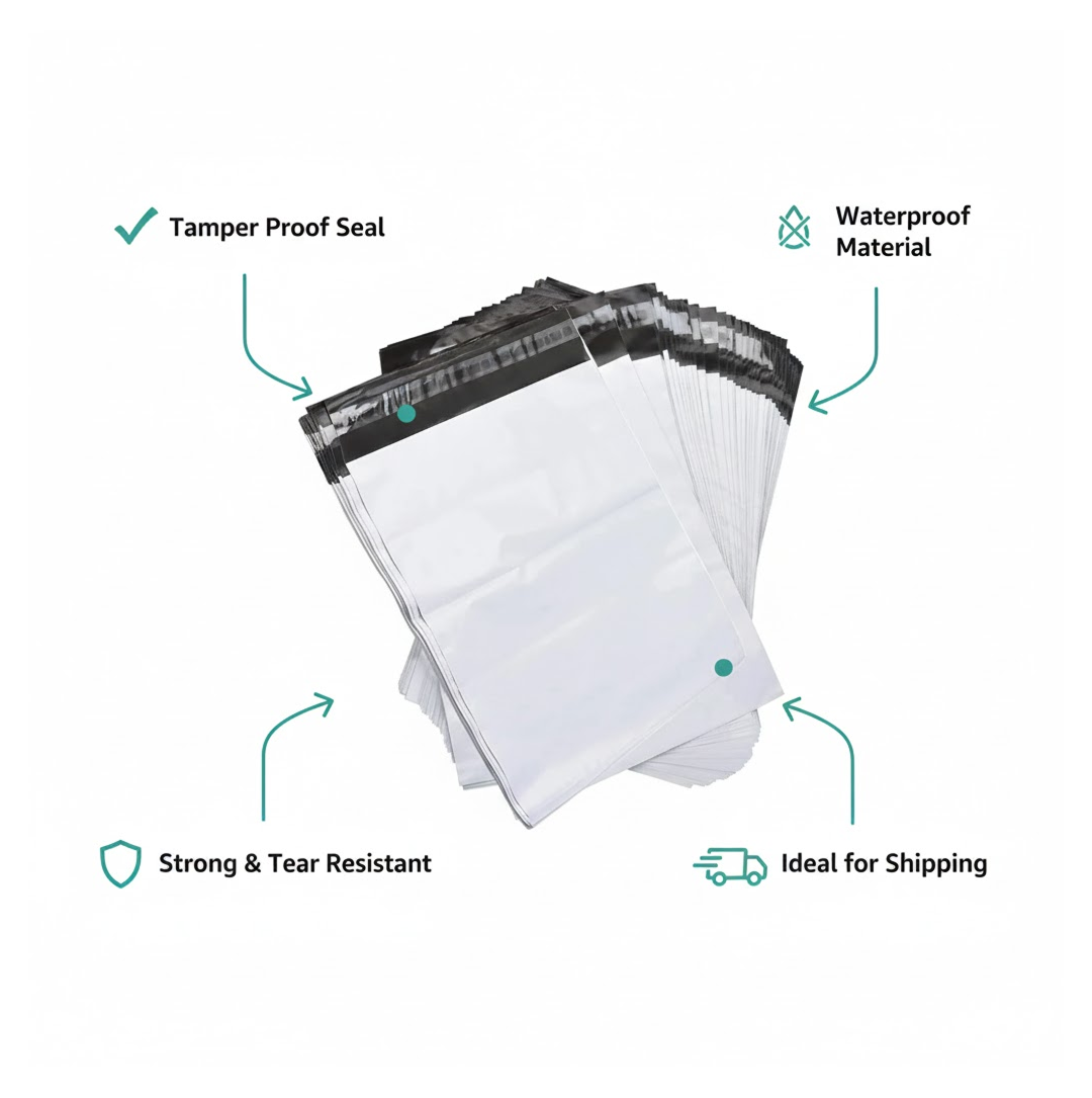 Tamper Proof Courier Bags 12x14 Inches – Secure Shipping | FERVENT
