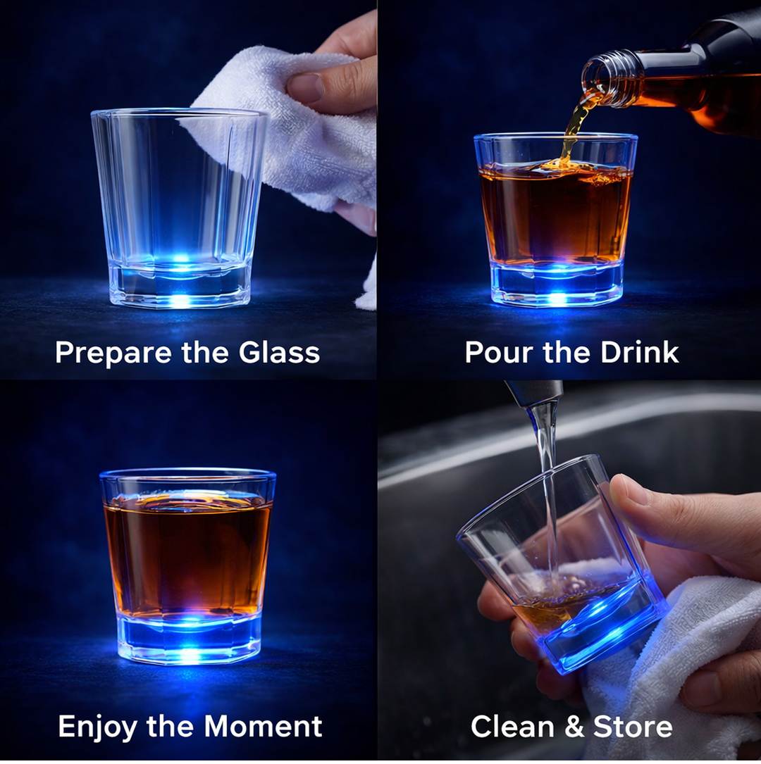 LED Light-Up Shot Glass Set – Vibrant Party Drinkware 24 Pc