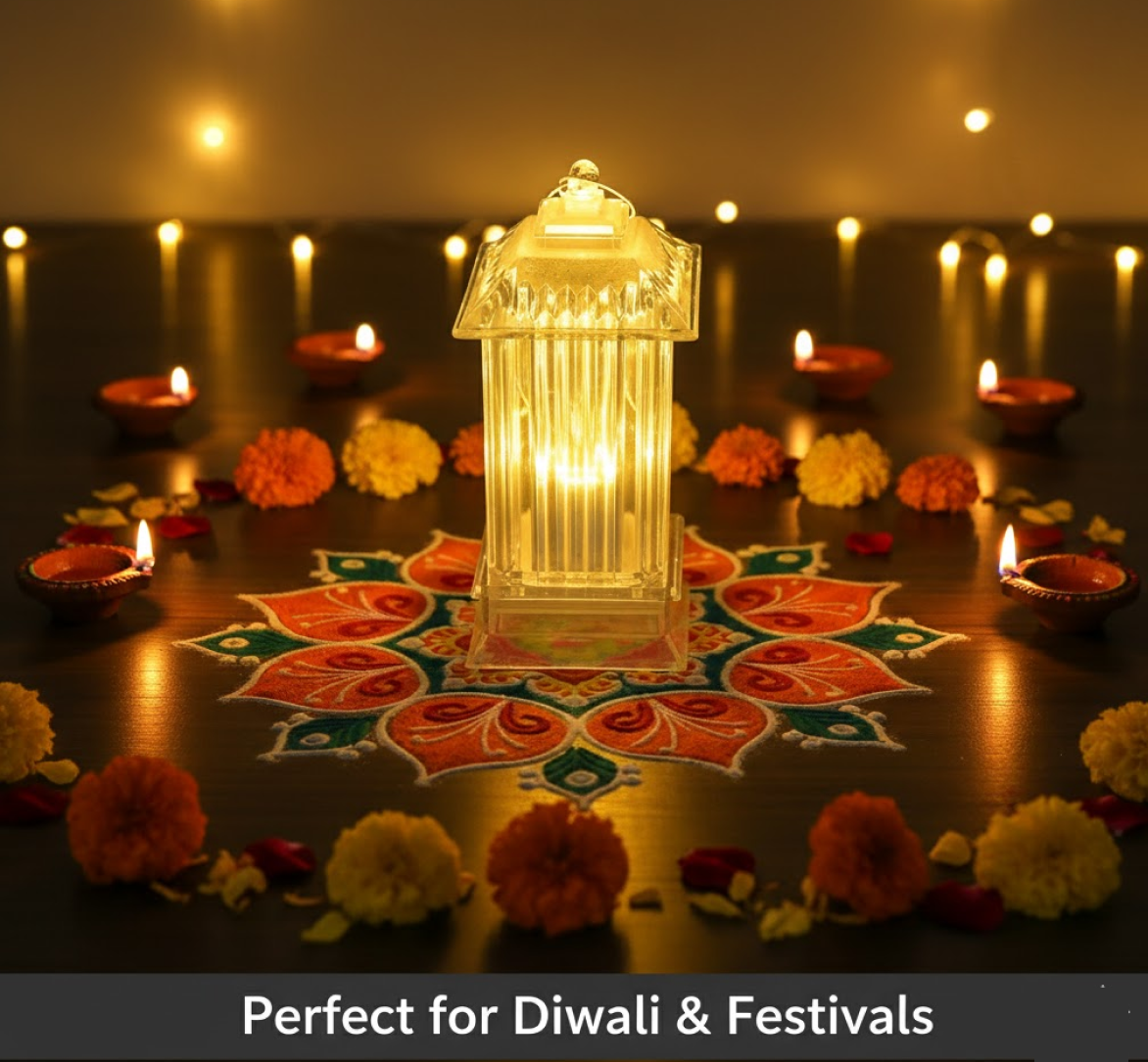 2092621836 LED Crystal Lamp – Festive Flickering Candle Decor | Tidy Table
