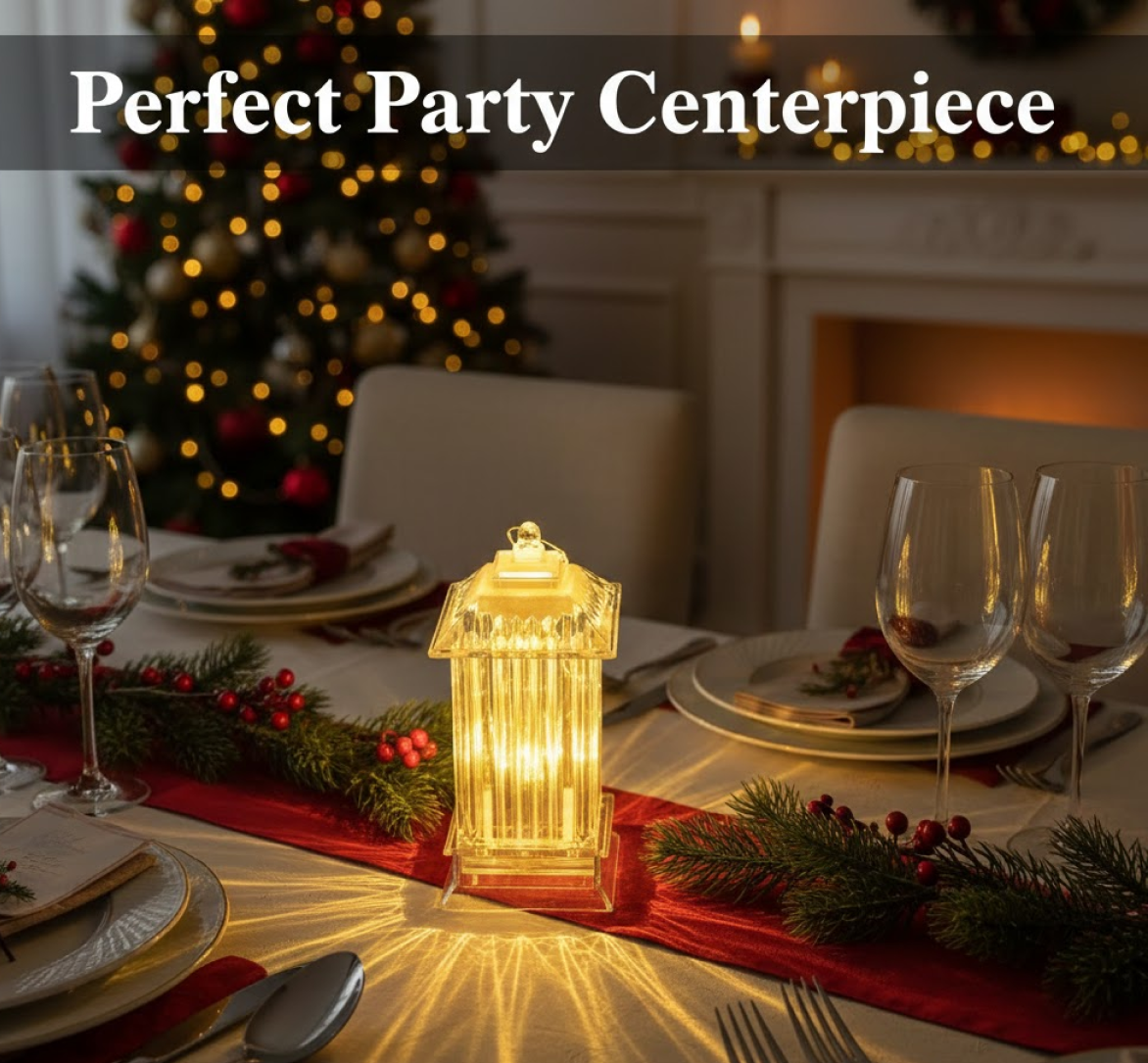 2092621839 LED Crystal Lamp – Festive Flickering Candle Decor | Tidy Table