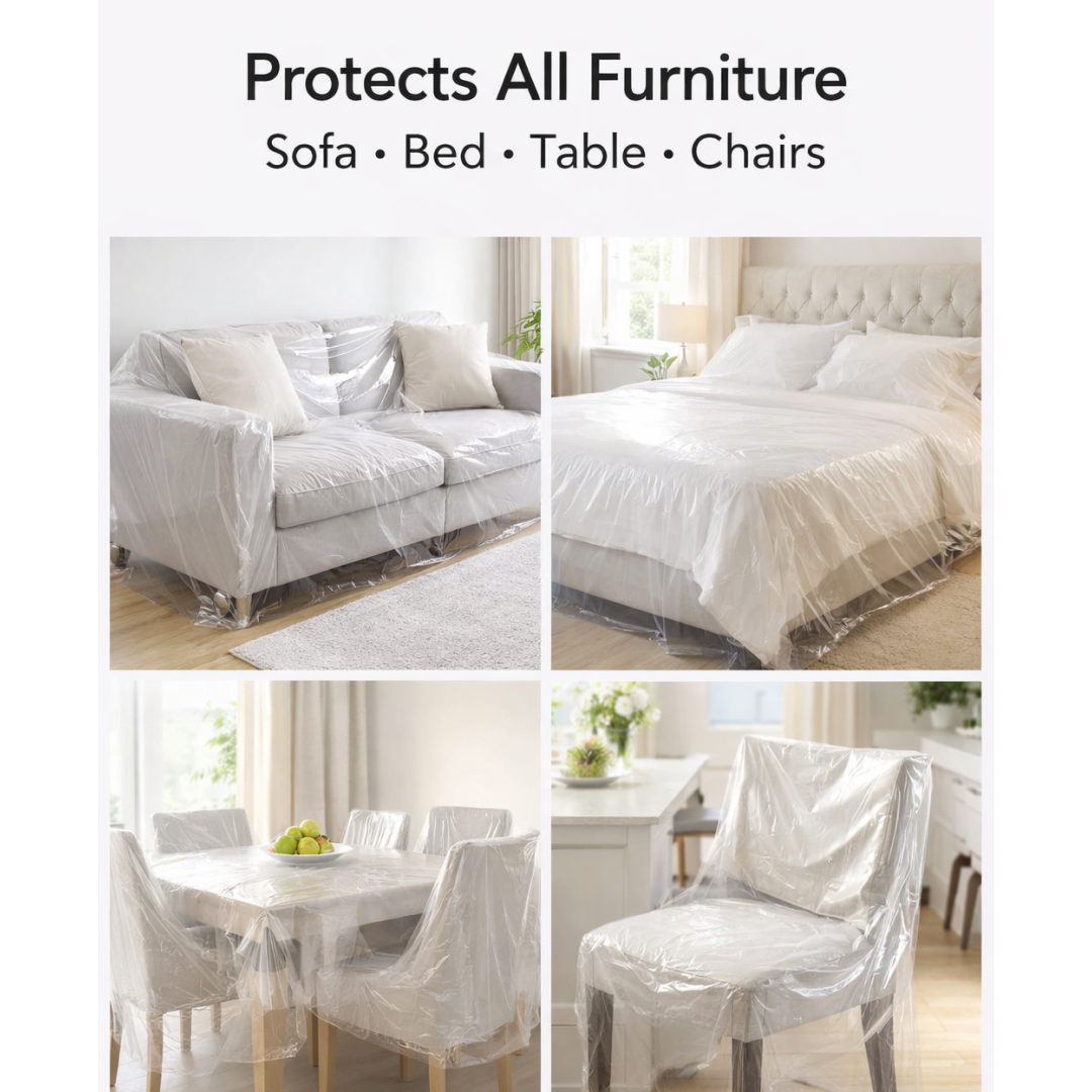 Disposable Furniture Cover – Thick Plastic Dust Proof | Styleva
