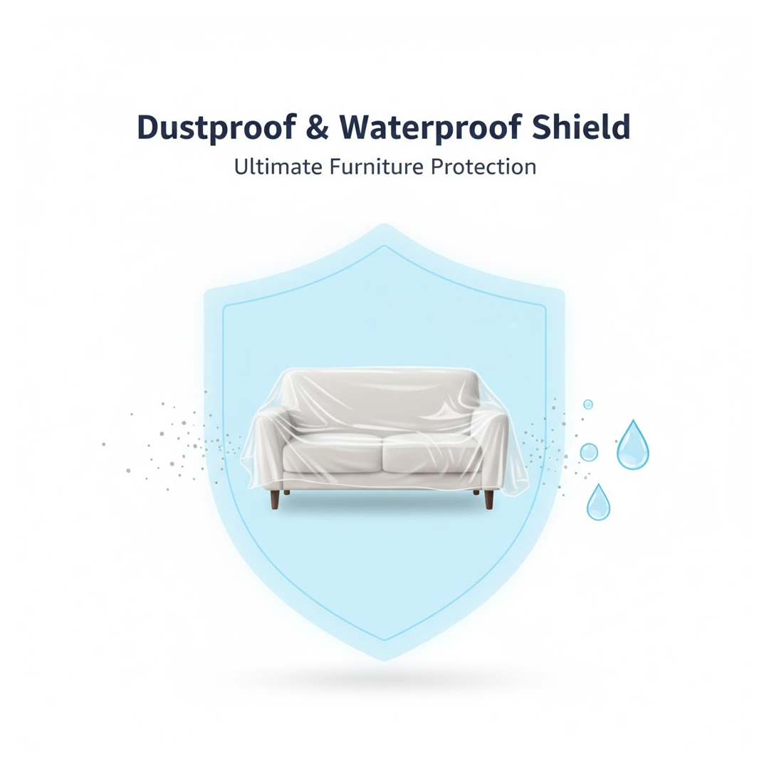 Disposable Furniture Cover – Thick Plastic Dust Proof | Styleva