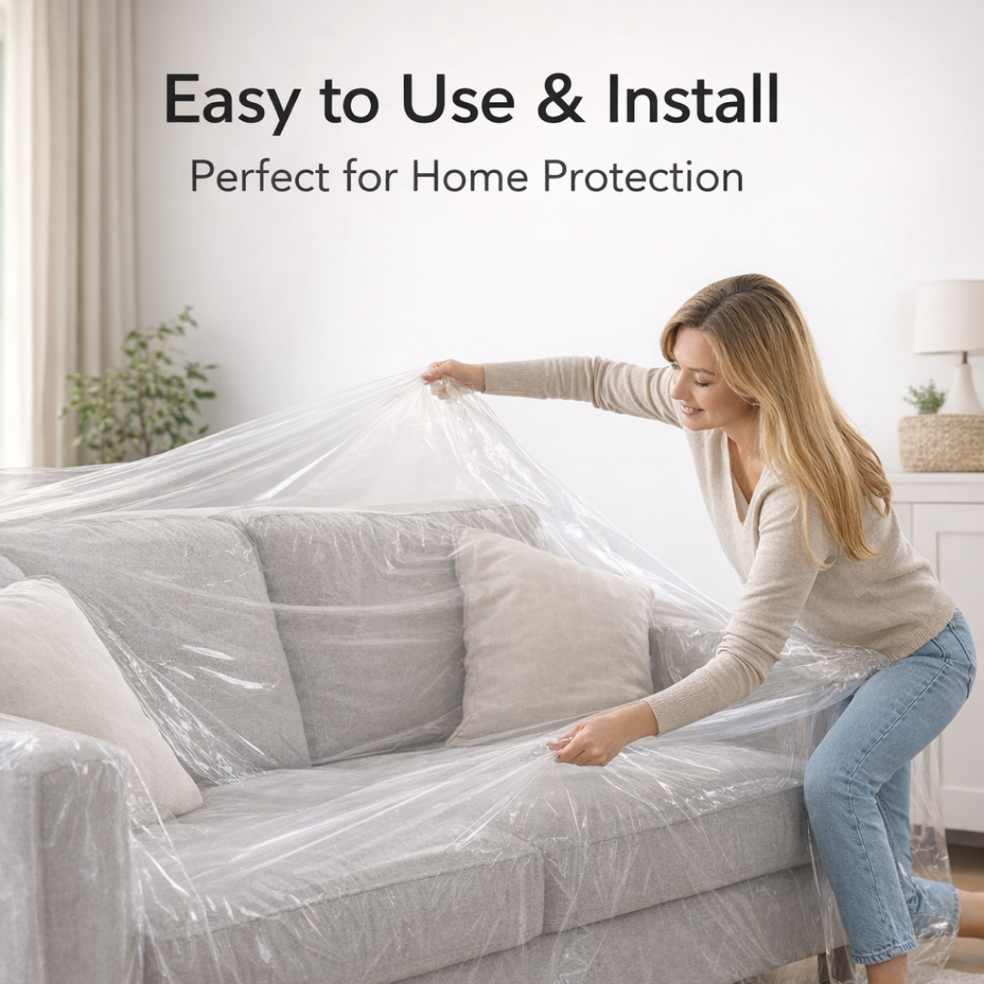 Disposable Furniture Cover – Thick Plastic Dust Proof | Styleva