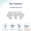 Glass Ice Cream Cups – Elegant Dessert Serving Set (6 Pcs) | Styleva