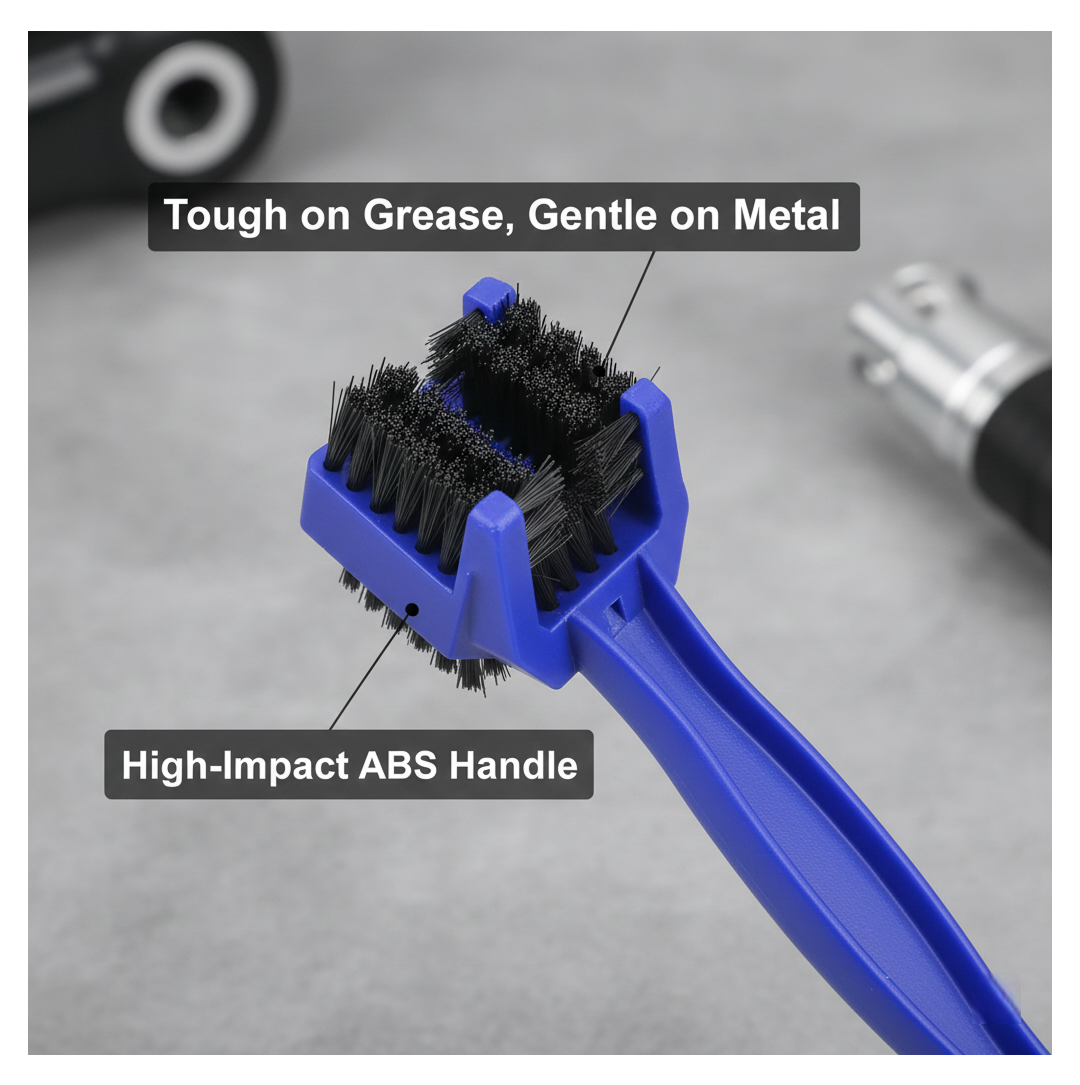2092621863 Motorbike Chain Cleaner – Efficient 3D Brush Tool for Bikes | Velvet Wheels