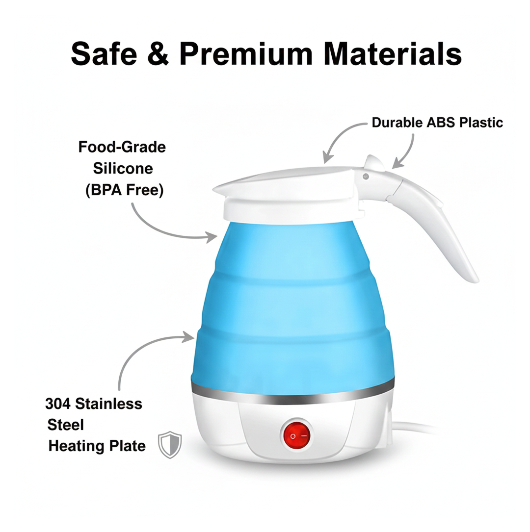 Foldable Electric Kettle – Portable 0.6L Travel Boiler | Siplix