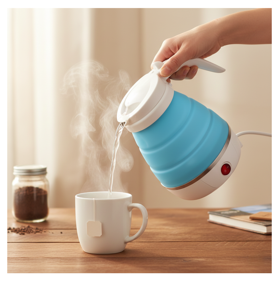 Foldable Electric Kettle – Portable 0.6L Travel Boiler | Siplix