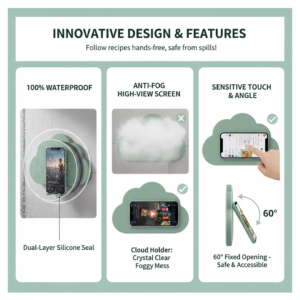 Waterproof Mobile Stand – 360° Rotation & Shower Mount | PHOBIA