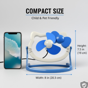 USB Mini Fan – Quiet & Portable Desk Fan for Home & Office | VoltDesk