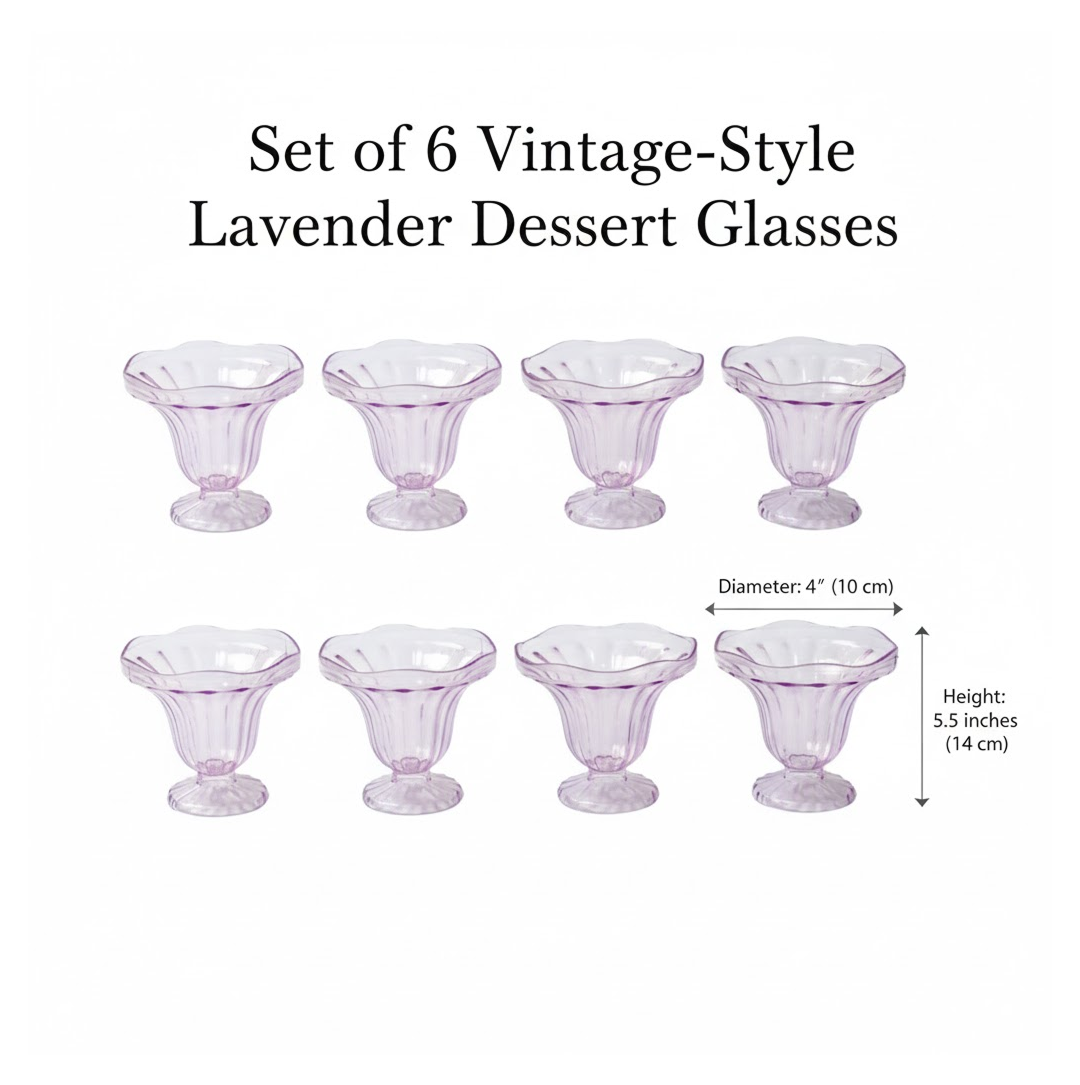 Plastic Ice Cream Bowls – Tulip Design, Set of 6 | Serve Stellar