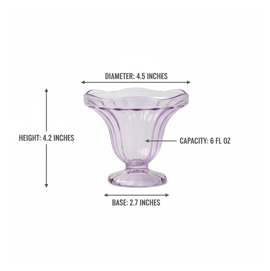 Plastic Ice Cream Bowls – Tulip Design, Set of 6 | Serve Stellar
