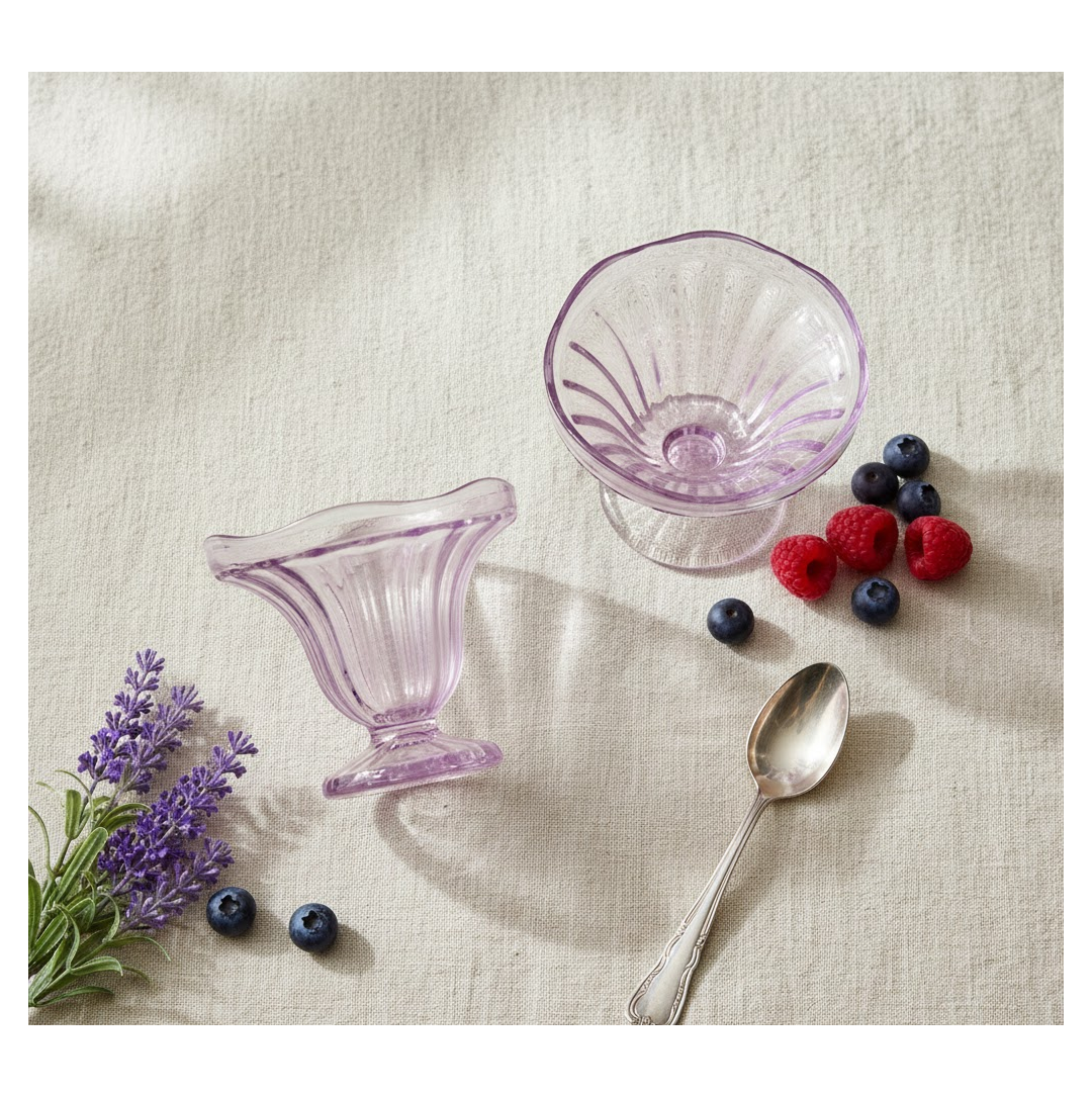 Plastic Ice Cream Bowls – Tulip Design, Set of 6 | Serve Stellar