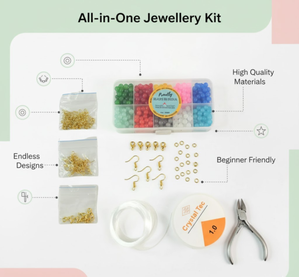 DIY Jewellery Making Kit – Complete Set with Colorful Beads & Accessories