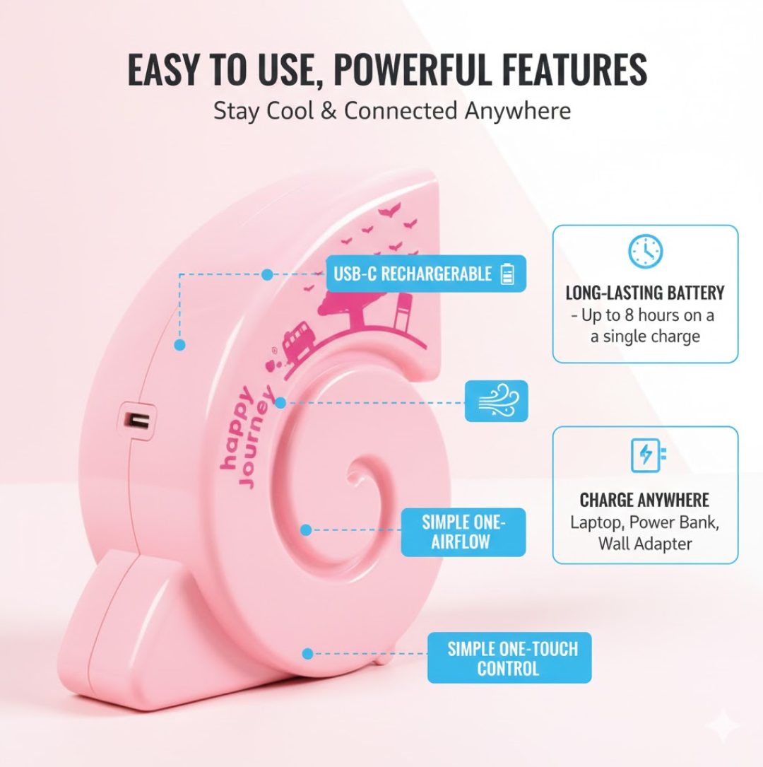 USB Mini Fan – Portable, Quiet & Bright for Any Desk | VoltDesk