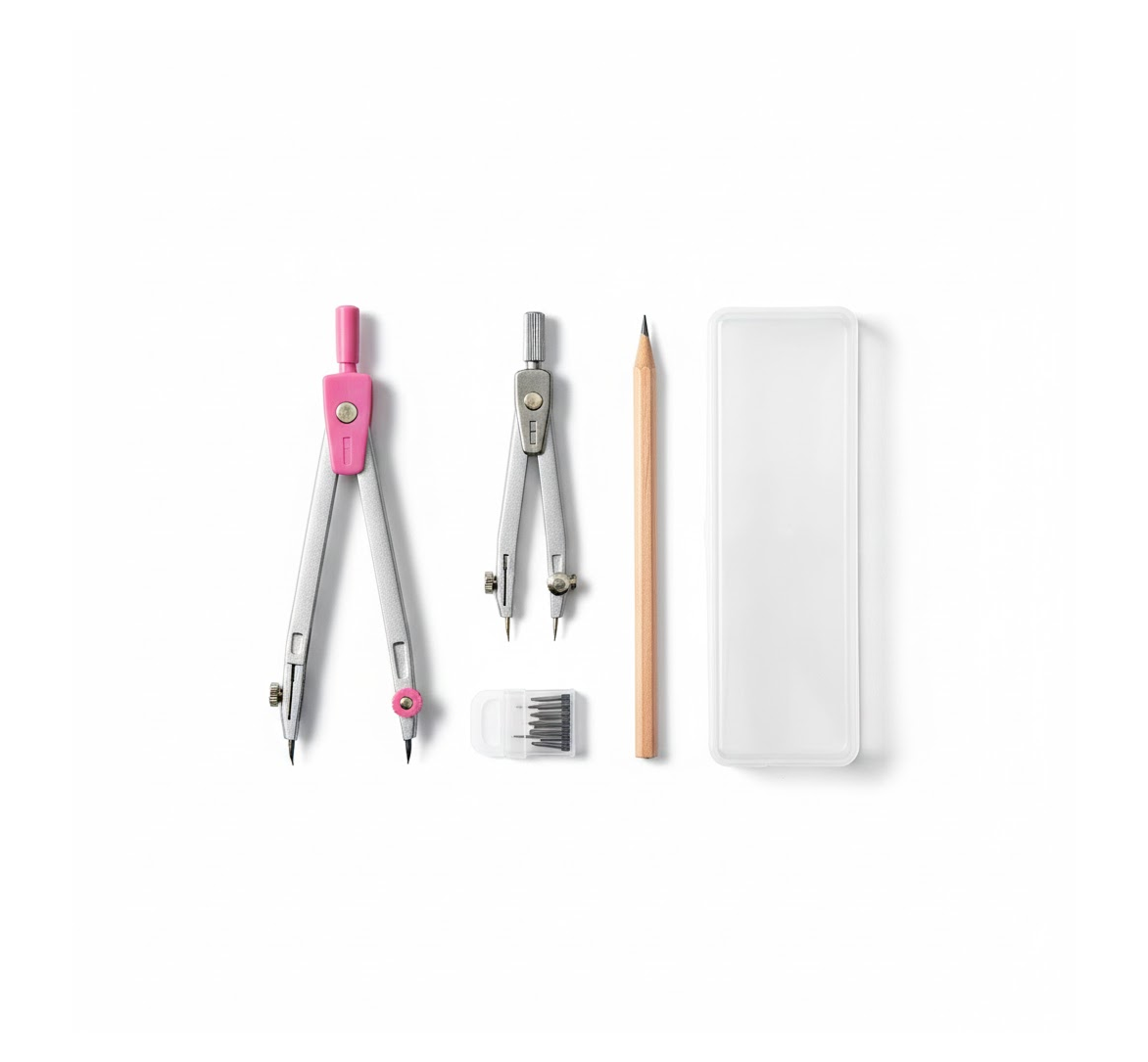 Student Geometry Compass Set – 4-in-1 Precision Drawing Kit