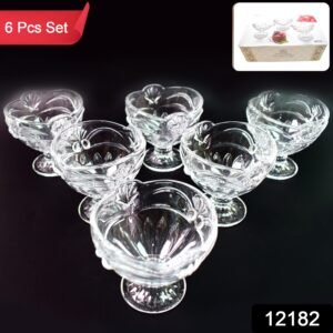 Glass Ice Cream Cups – Elegant Dessert Serving Set (6 Pcs) | Styleva