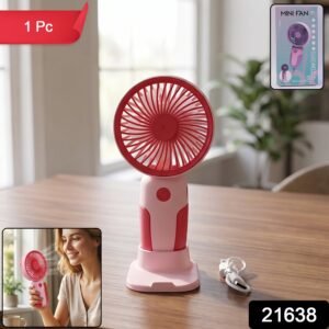 Mini Handheld Rechargeable USB Fan – Portable & Detachable Stand
