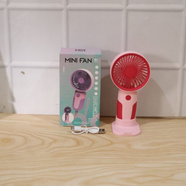 Mini Handheld Rechargeable USB Fan – Portable & Detachable Stand