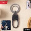 Metal Key Holder – Durable Dual Ring with Rotating Swivel