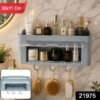 Wall Mounted Storage Organizer Shelf Bathroom Kitchen Solution