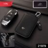 Car Key Case – Durable PU Leather with Zipper & Clip