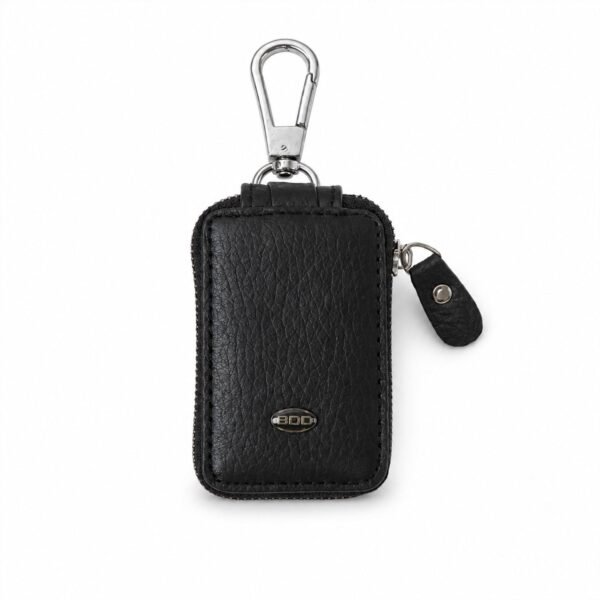 Car Key Case – Durable PU Leather with Zipper & Clip