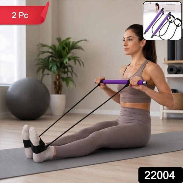 Pilates Bar with Resistance Bands – Full-Body Home Workout Kit