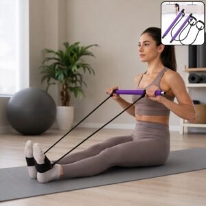 Pilates Bar with Resistance Bands – Full-Body Home Workout Kit