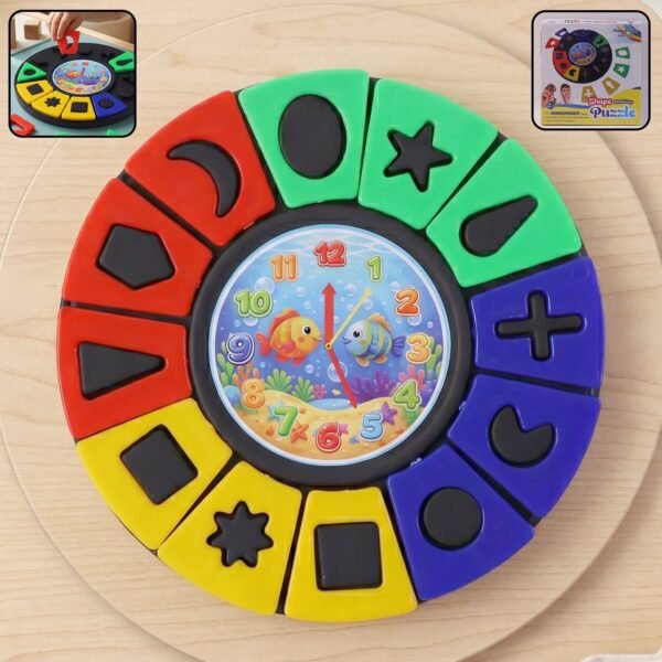 Shape & Color Matching Puzzle Toy with Clock – Early Learning Fun