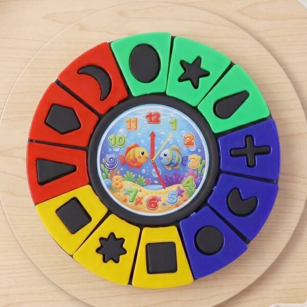 Shape & Color Matching Puzzle Toy with Clock – Early Learning Fun