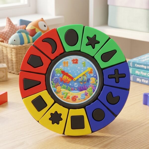 Shape & Color Matching Puzzle Toy with Clock – Early Learning Fun