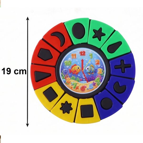 Shape & Color Matching Puzzle Toy with Clock – Early Learning Fun