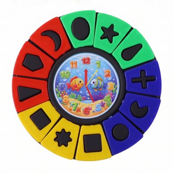 Shape & Color Matching Puzzle Toy with Clock – Early Learning Fun