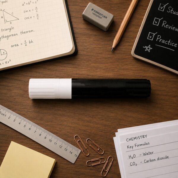 Black Chalk Marker Pen – Liquid Erasable for Chalkboard & Glass