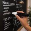 Black Chalk Marker Pen – Liquid Erasable for Chalkboard & Glass