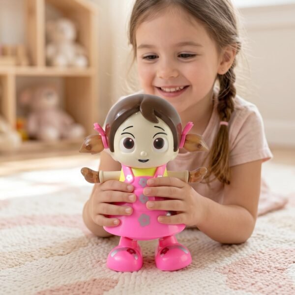 Dancing Girl Musical Light Toy – Kids' Entertaining Rotation and Music