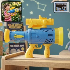 Automatic Bubble Gun – Rechargeable with Colorful Lights for Kids