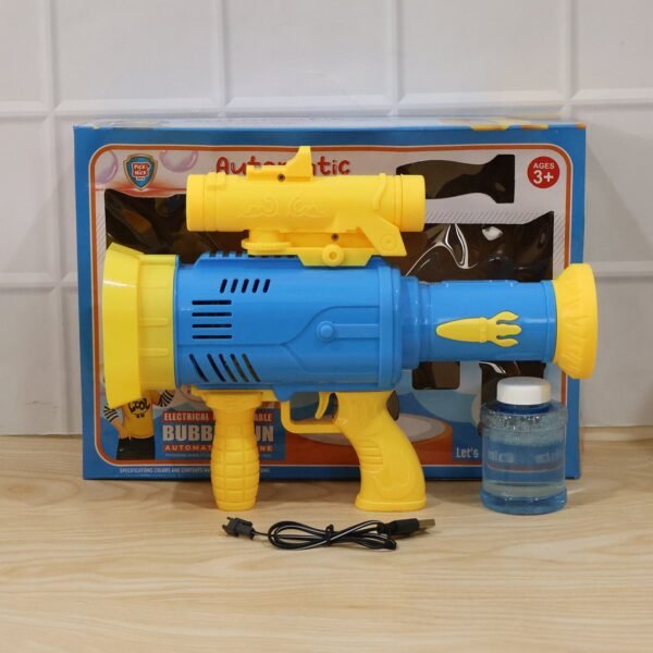Automatic Bubble Gun – Rechargeable with Colorful Lights for Kids