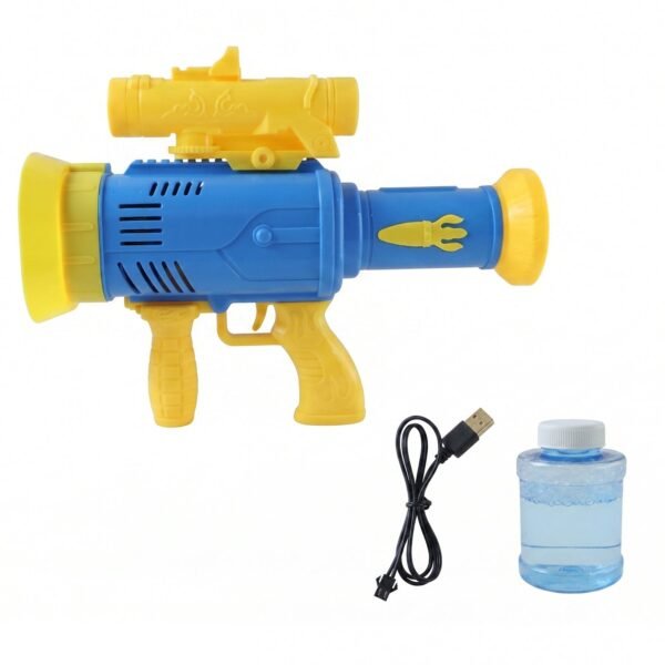 Automatic Bubble Gun – Rechargeable with Colorful Lights for Kids