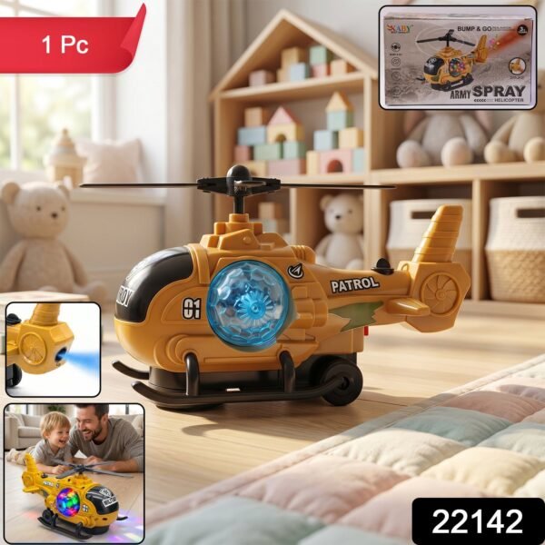 Military Spray Helicopter Toy – Lights, Music & Mist for Kids
