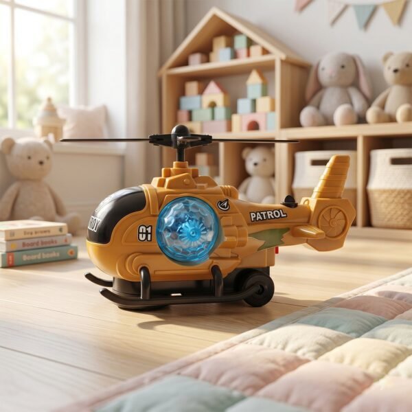 Military Spray Helicopter Toy – Lights, Music & Mist for Kids
