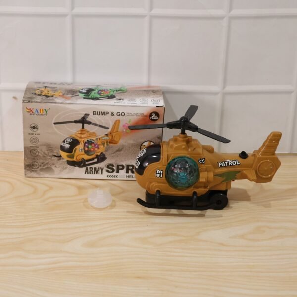 Military Spray Helicopter Toy – Lights, Music & Mist for Kids