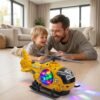 Military Spray Helicopter Toy – Lights, Music & Mist for Kids