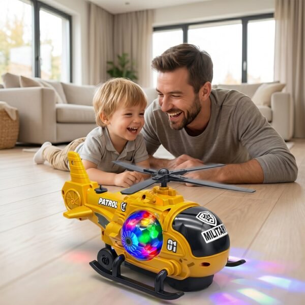 Military Spray Helicopter Toy – Lights, Music & Mist for Kids