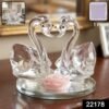 Crystal Swan Pair Showpiece – Elegant Decorative Gift for Love