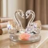 Crystal Swan Pair Showpiece – Elegant Decorative Gift for Love