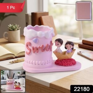 Pen Holder Stand – Decorative Resin Desk Organizer for Home & Office