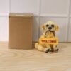 Dog Welcome Figurine – Charmingly Hand-Painted Home Decor