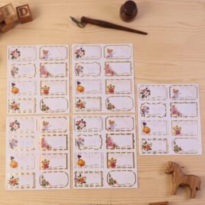 Gift Tag Stickers – Elegant Floral Gold Foil Labels for Gifting