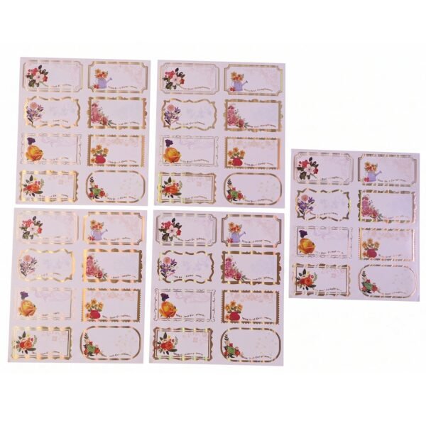 Gift Tag Stickers – Elegant Floral Gold Foil Labels for Gifting